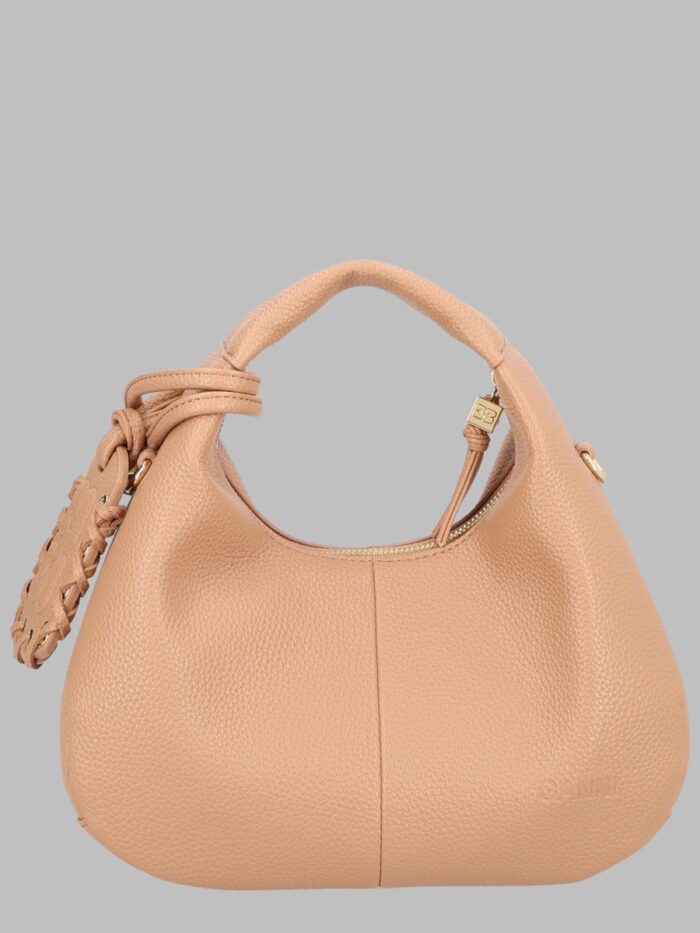 GANNI Borsa Hobo Mini Con Logo