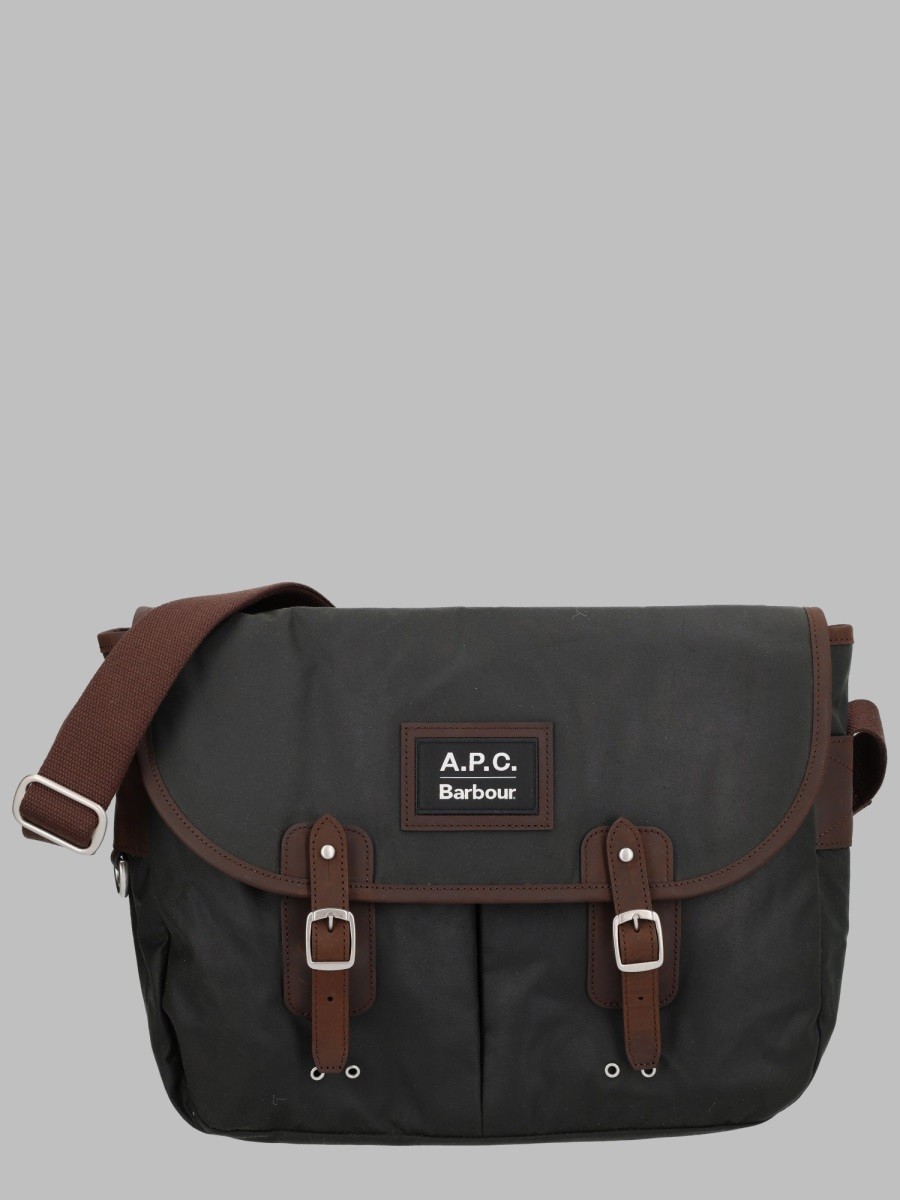 BARBOUR X A.P.C. Borsa "Tarras" In Cotone Cerato