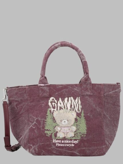 GANNI Borsa Tote "Forest Teddy" Small