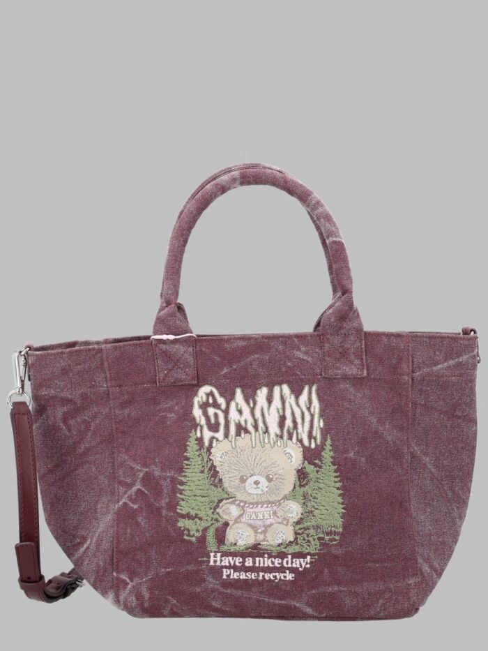 ganni borsa tote "forest teddy" small GANNI Borsa Tote "Forest Teddy" Small