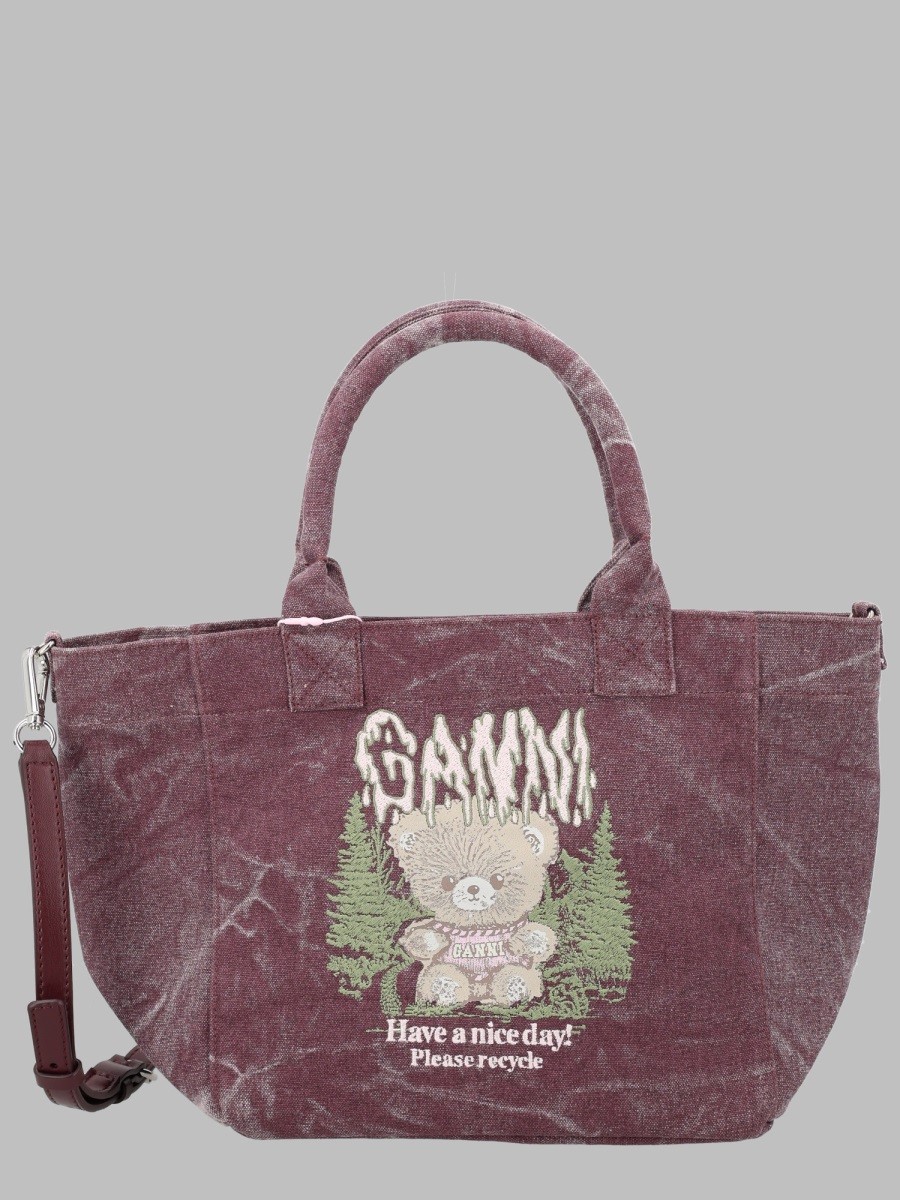 GANNI Borsa Tote "Forest Teddy" Small