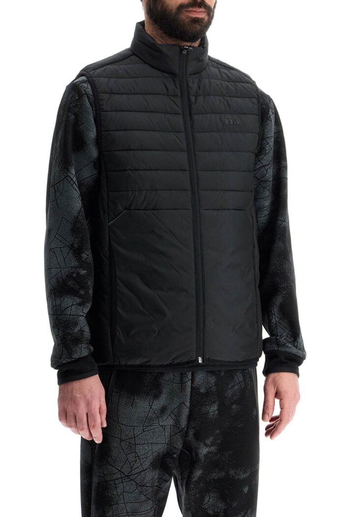 BOSS Black High Collar Quilted Gilet Regular Fit