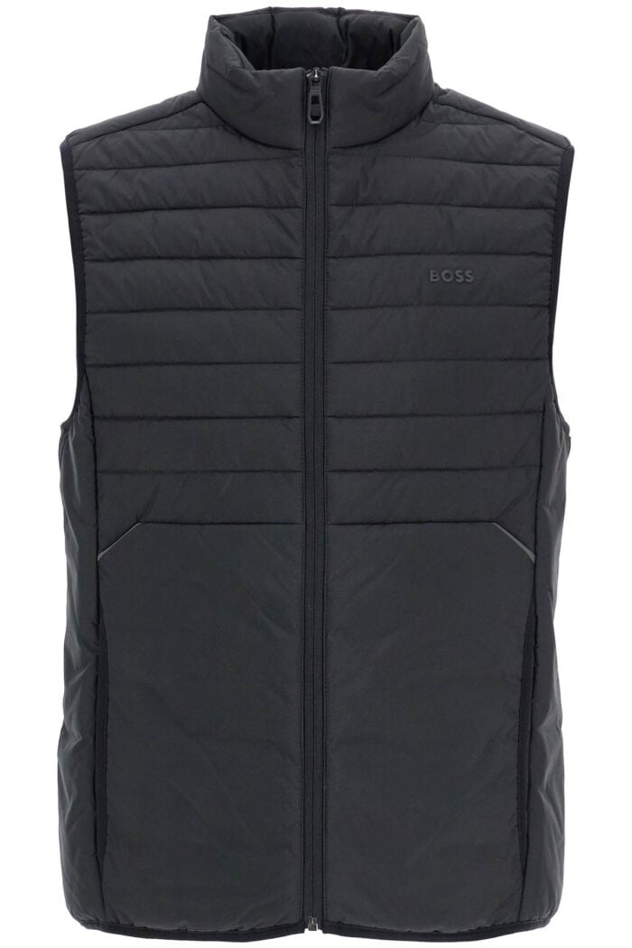 BOSS Black High Collar Quilted Gilet Regular Fit