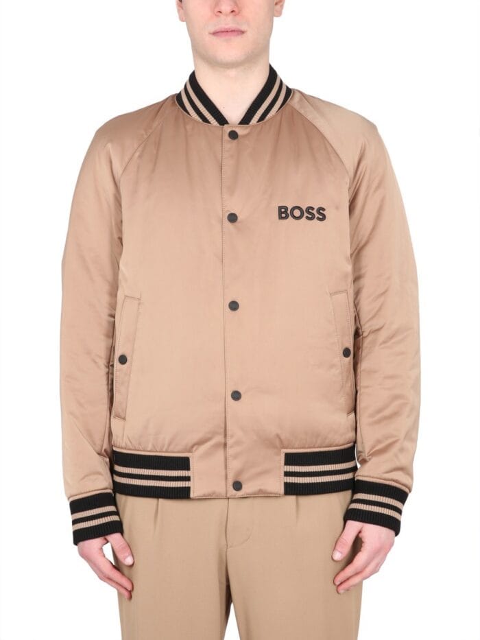 boss bomber jacket with logo Boss BOMBER JACKET WITH LOGO