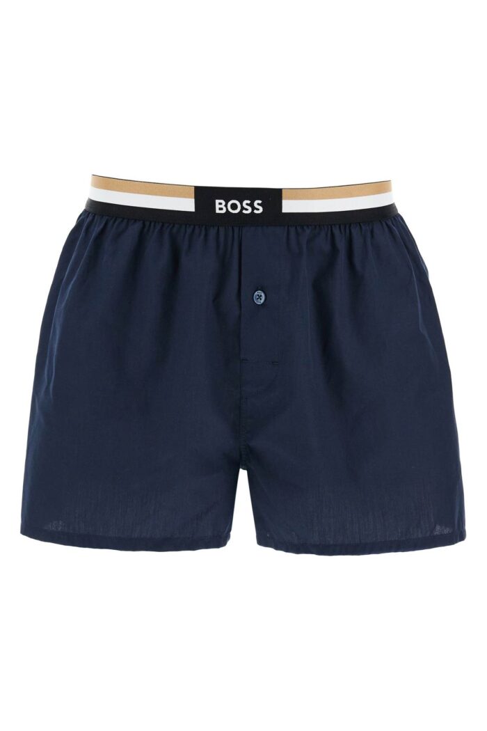 BOSS Boxer Shorts Cotton Set 2 Pieces Light Blue And Dark Blue Comfortable Fit