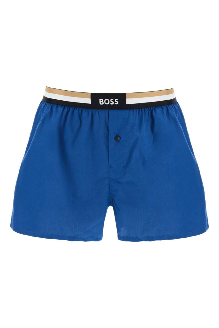 BOSS Boxer Shorts Cotton Set 2 Pieces Light Blue And Dark Blue Comfortable Fit