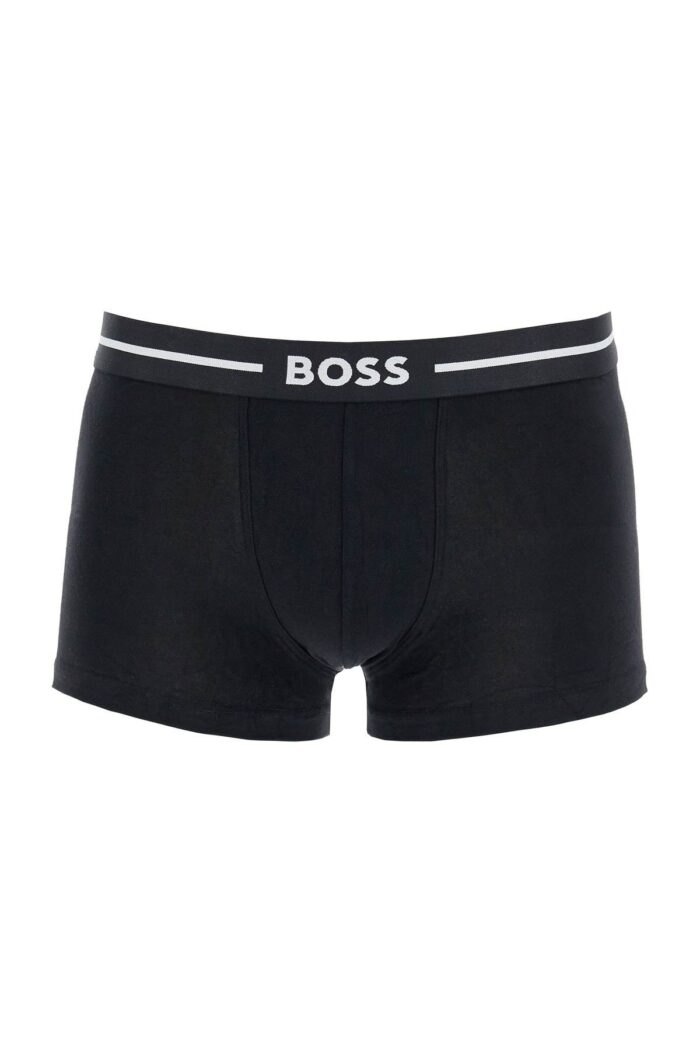 BOSS Boxer Trunk Slim Fit Cotton 3 Pieces Black And Red