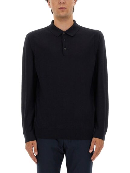 BOSS CAMEL KNITTED POLO.
