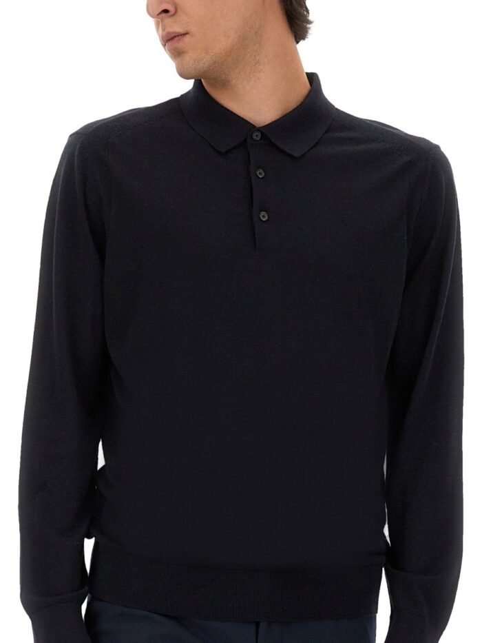 BOSS CAMEL KNITTED POLO.