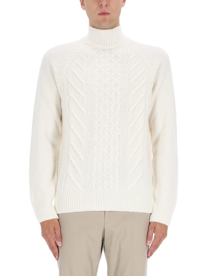 boss camel "l hector" cable knit sweater BOSS CAMEL "L-HECTOR" CABLE-KNIT SWEATER