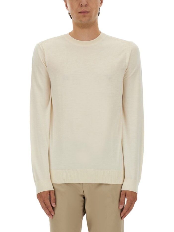 BOSS CAMEL REGULAR FIT WOOL SWEATER