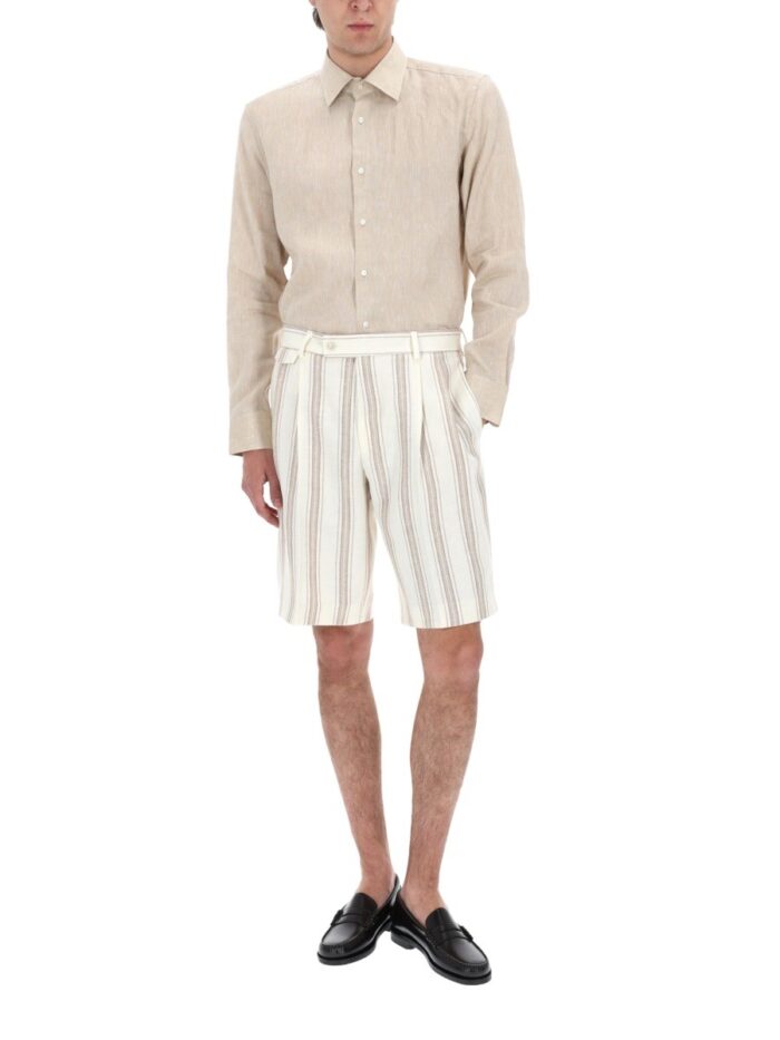 BOSS CAMEL SHORTS IN LINO