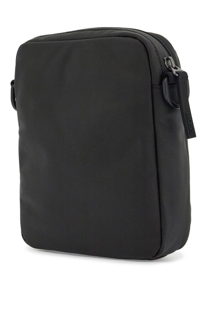 BOSS Compact Black Matte Polyester Bag With Adjustable Shoulder Strap