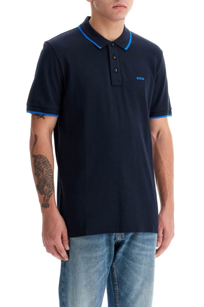 BOSS "contrast Trim Parlay Polo Shirt