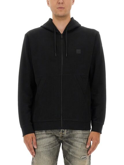 Boss COTTON SWEATSHIRT WITH LOGO