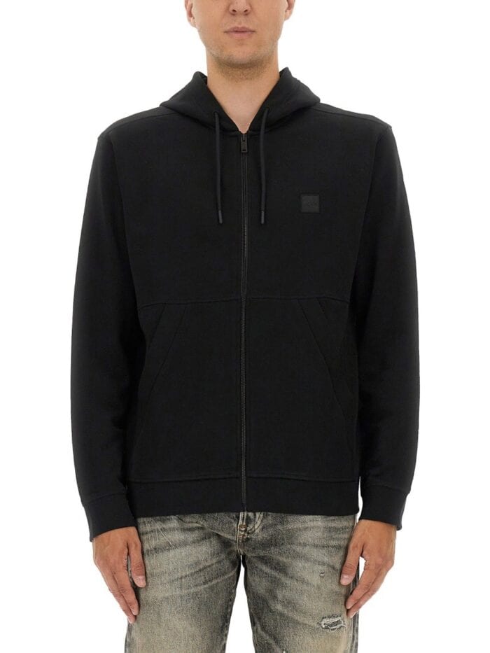 Boss COTTON SWEATSHIRT WITH LOGO