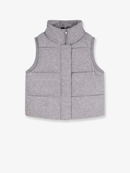 Boss Focrina Virgin Wool And Cashmere Sleeveless Jacket