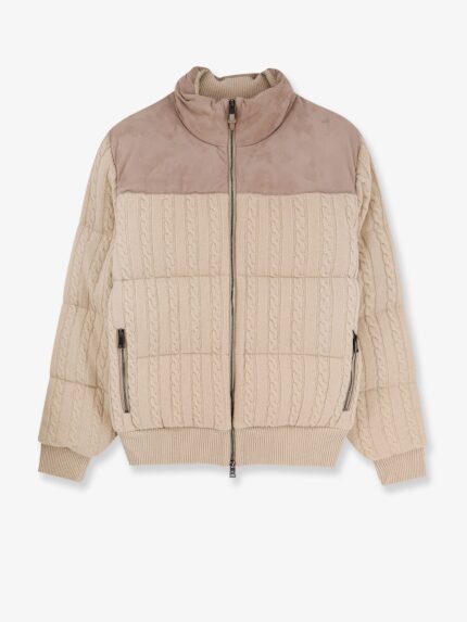 Boss Heat Virgin Wool And Cashmere Jacket With Suede Inserts