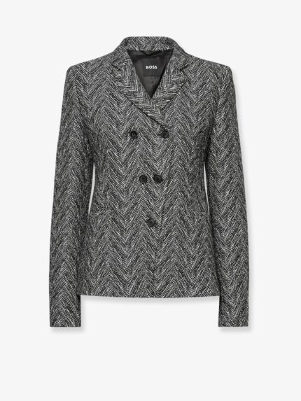 Boss Jiarna Herringbone Fabric Coat