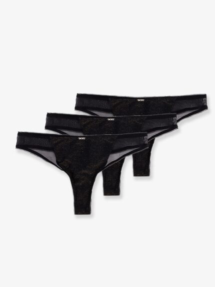 Boss Lurex Thong Tripack With Lace Trim