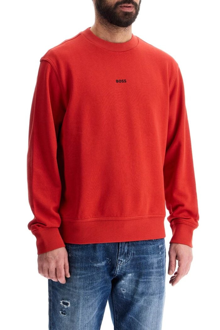 BOSS Medium Red Regular Fit Long Sleeve Crew Neck Sweatshirt