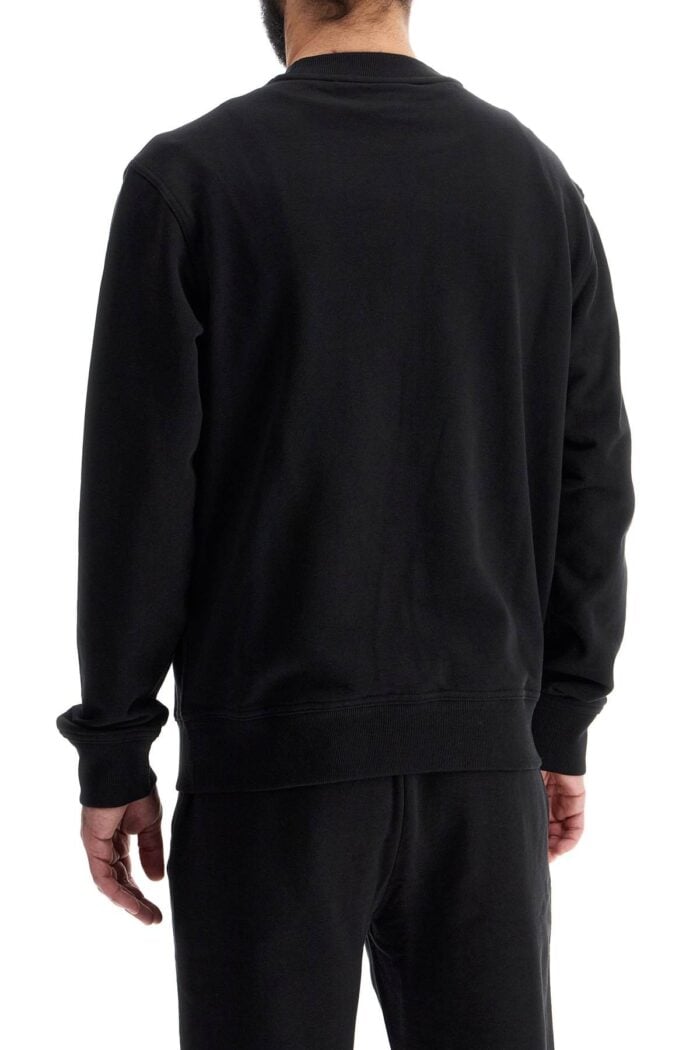 BOSS Men's Black Cotton Sweatshirt With Long Sleeves And Round Neck