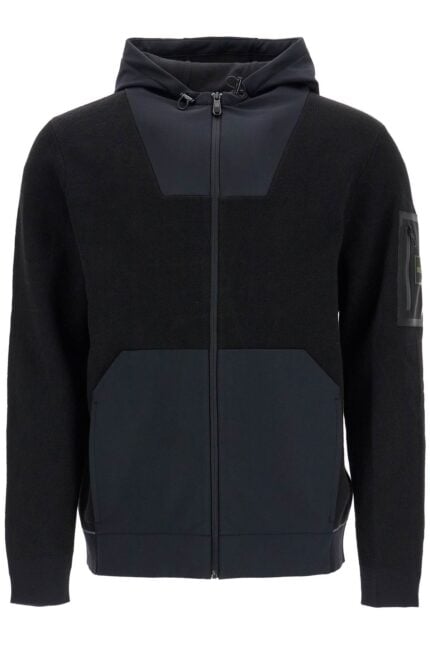 BOSS Men's Black Hoodie With Zip