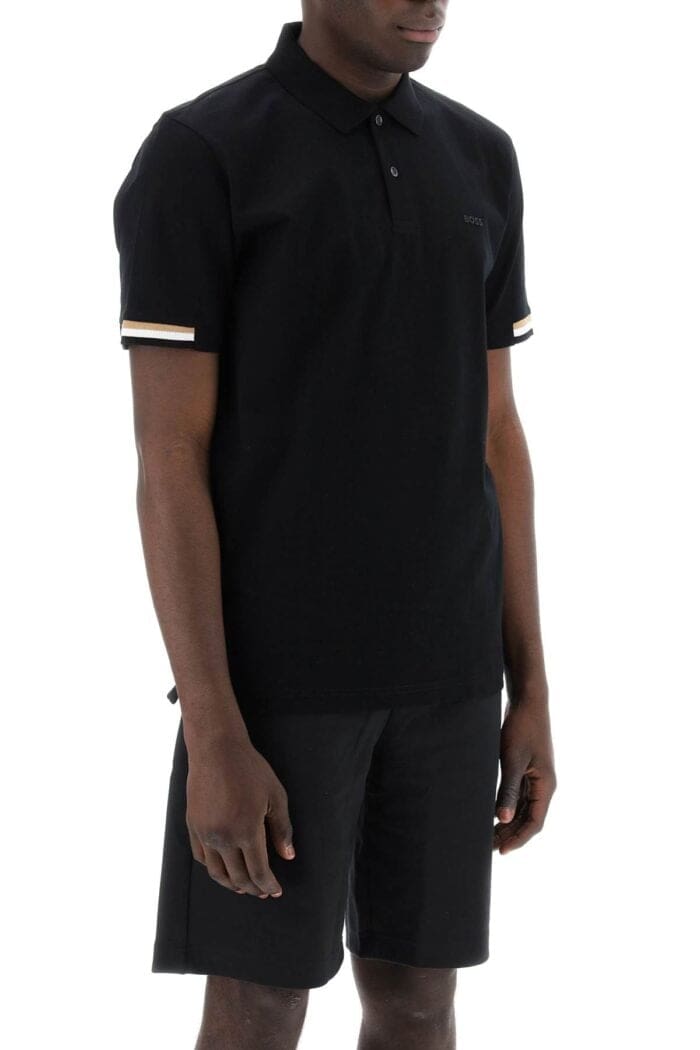 Boss Parlay Polo Shirt With Stripe Detail