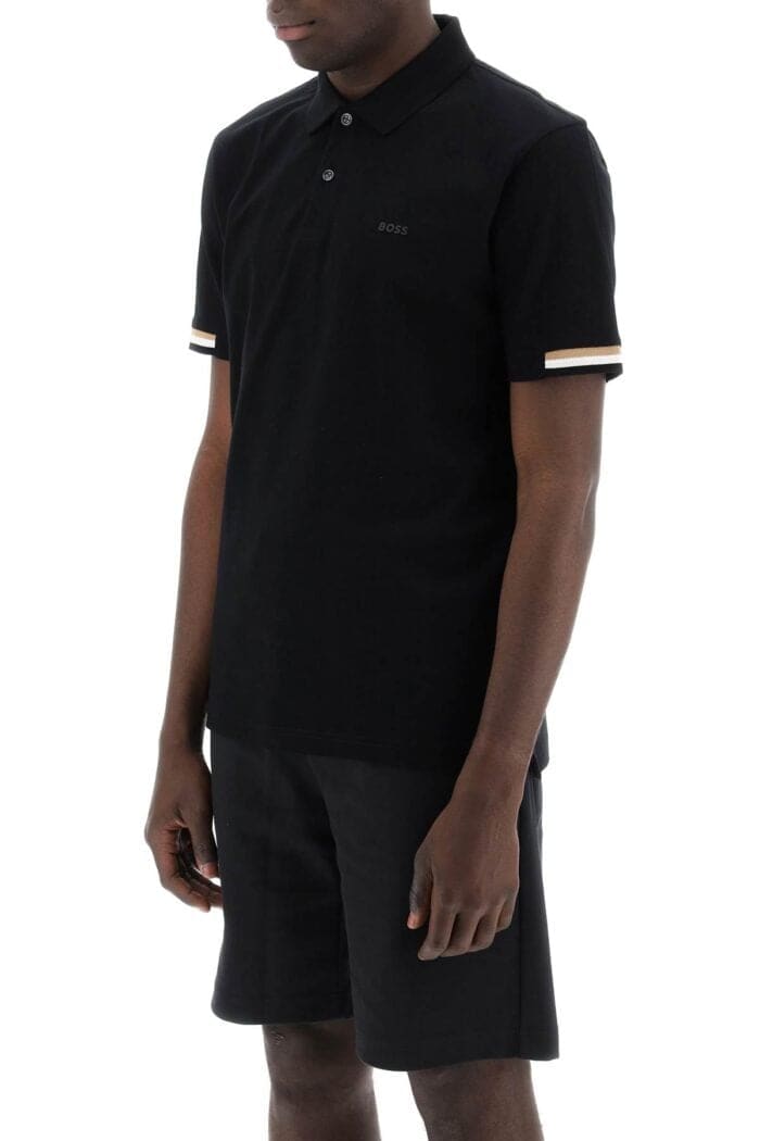 Boss Parlay Polo Shirt With Stripe Detail