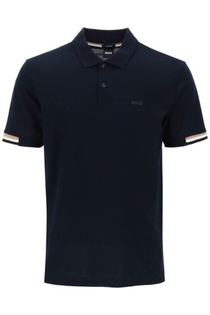 BOSS Parlay Polo Shirt With Stripe Detail