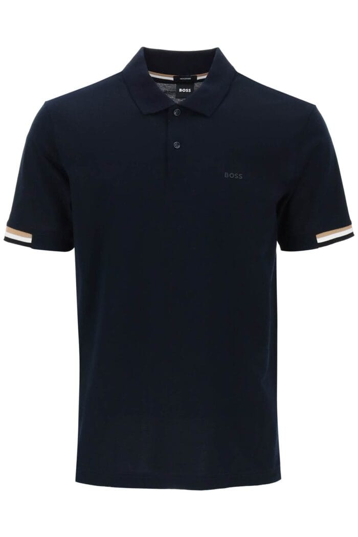 BOSS Parlay Polo Shirt With Stripe Detail