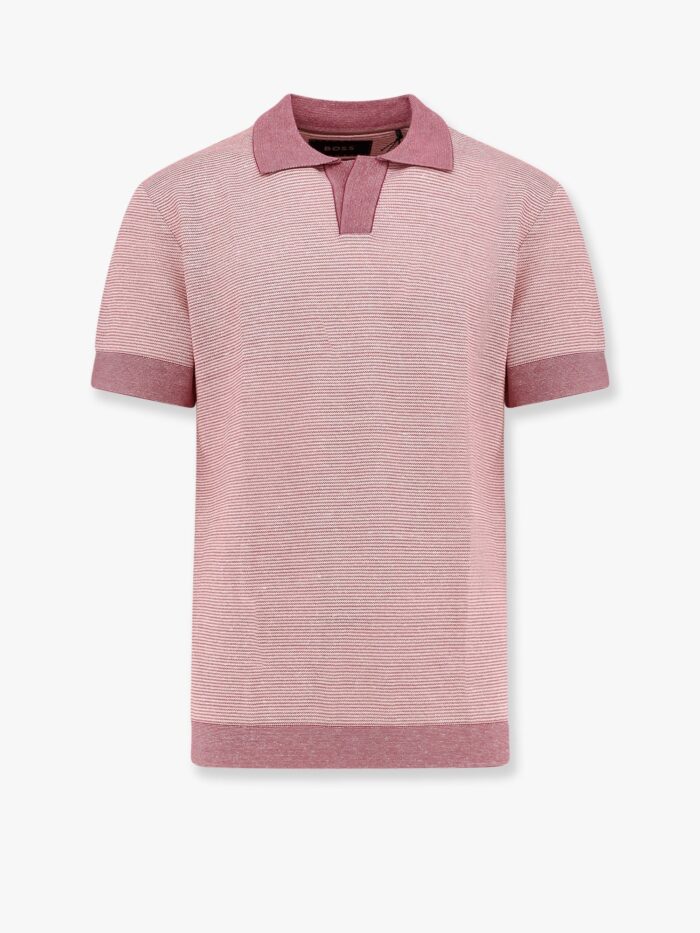 Boss Parson Cotton, Linen And Silk Polo Shirt