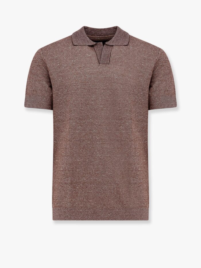 Boss Parson Cotton, Linen And Silk Polo Shirt