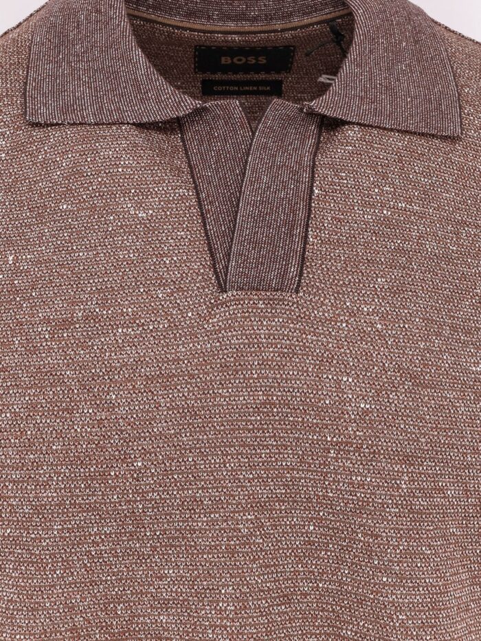 Boss Parson Cotton, Linen And Silk Polo Shirt