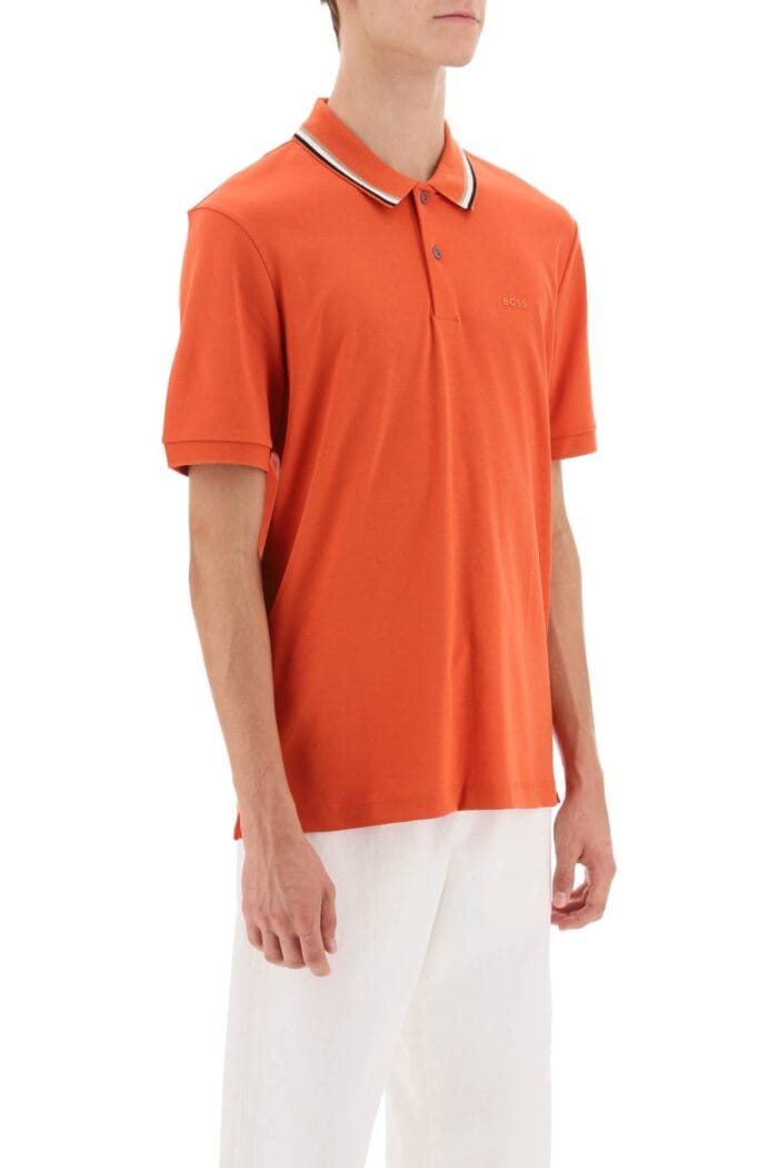 Boss Penrose Polo Shirt In Mercerized Cotton