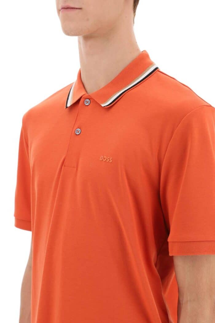 Boss Penrose Polo Shirt In Mercerized Cotton