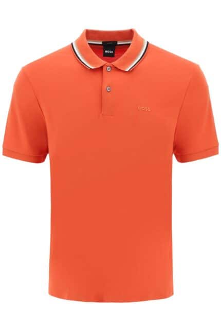 Boss Penrose Polo Shirt In Mercerized Cotton