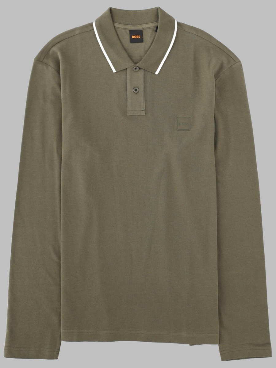 Boss POLO A MANICA LUNGA CON LOGO