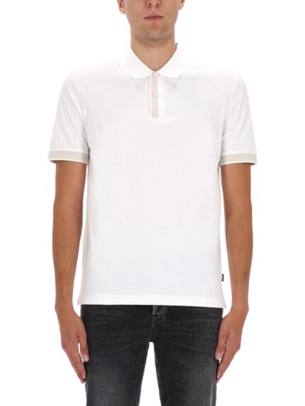 Boss POLO SHIRT WITH MACHINED DETAILS
