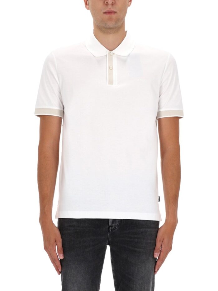 boss polo shirt with machined details Boss POLO SHIRT WITH MACHINED DETAILS