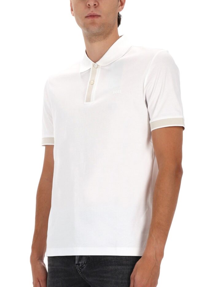 boss polo shirt with machined details Boss POLO SHIRT WITH MACHINED DETAILS