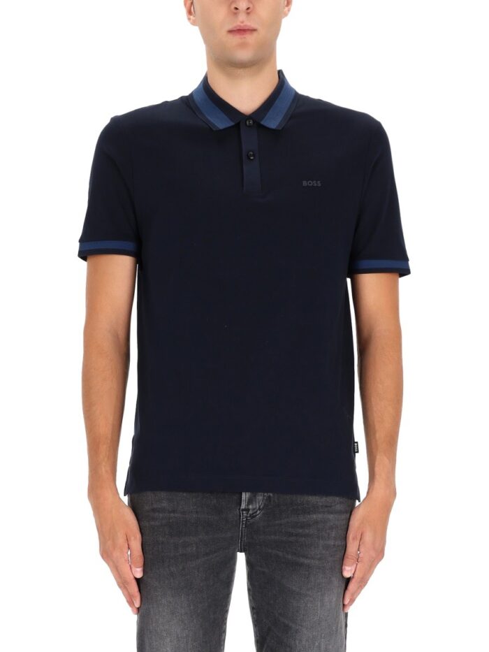 boss polo shirt with machined details Boss POLO SHIRT WITH MACHINED DETAILS