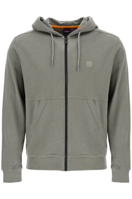 BOSS Regular Fit Gray Zip-up Hoodie