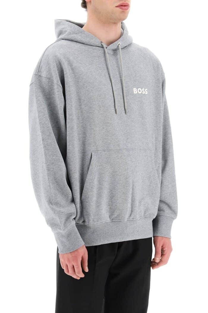 Boss Rubberized Logo Detail Hoodie