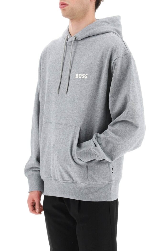 Boss Rubberized Logo Detail Hoodie