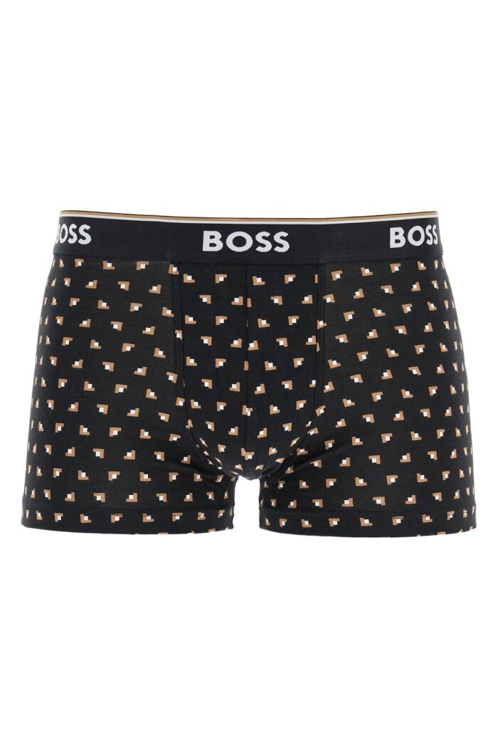 BOSS Set 3 Boxer Slim Fit In Cotone Elasticizzato Colori Assortiti