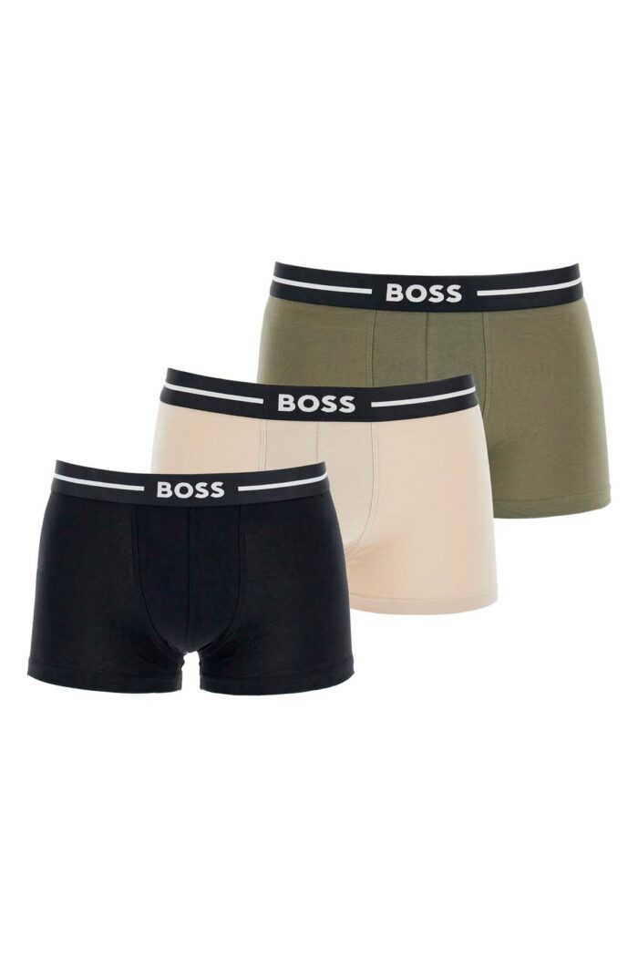 BOSS Set Di 3 Boxer Slim Fit Multicolore In Cotone Elasticizzato