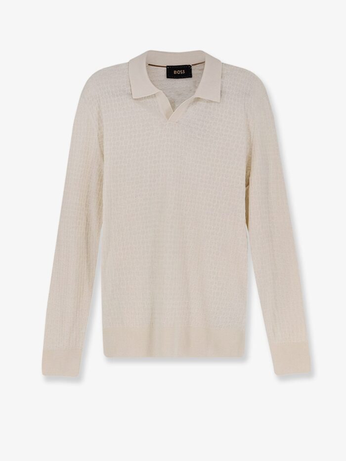 boss silk sweater with processing all over Boss Silk Sweater With Processing All-over