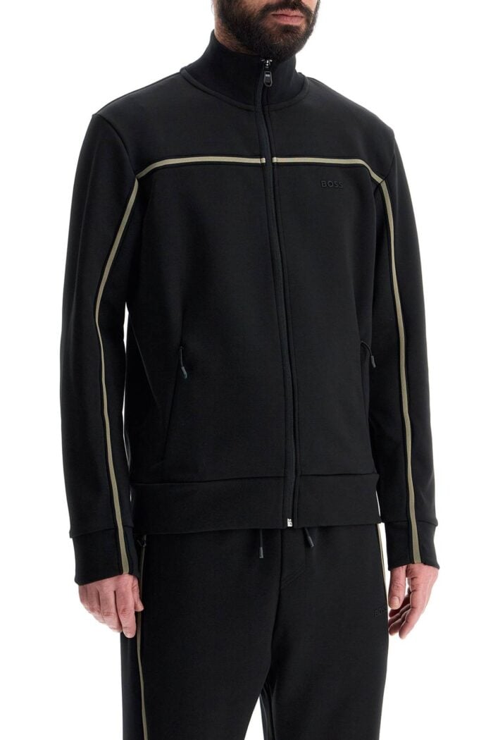 Boss Skaz 1 Black High Collar Zip Sweatshirt