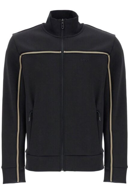 Boss Skaz 1 Black High Collar Zip Sweatshirt